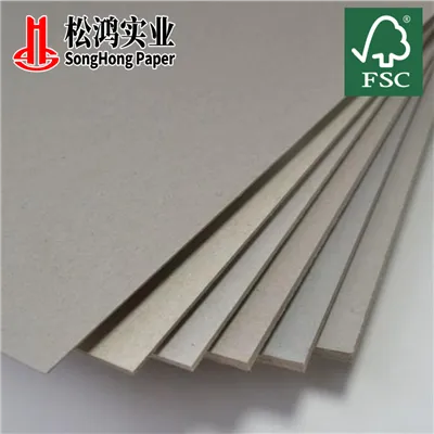 Uncoated Double Side Grey Color Cardboard For Luxury Box Making
